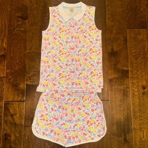 NWT TBBC Proper Polo and Cheryl Shorts - Coral Gables Garden w/ Parrot Cay Coral